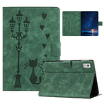 For Lenovo Tab M9 TB-310FU Case Couple Cat Imprinted Microfiber Leather Smart Tablet Cover