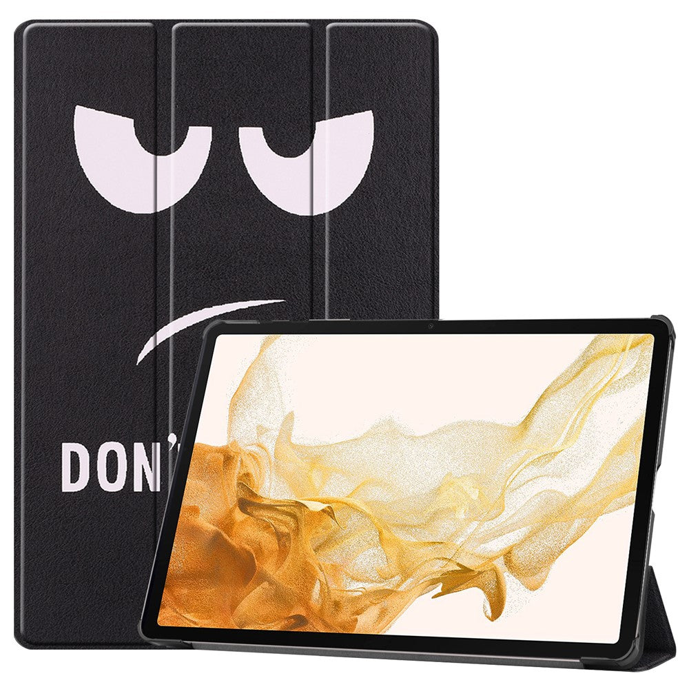 Til Samsung Galaxy Tab S10+ Cover Mønstertryk Læder Stand Tablet Cover