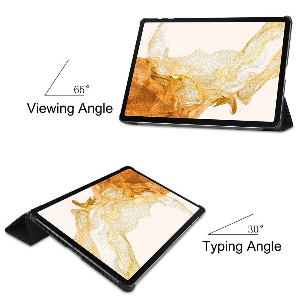 Til Samsung Galaxy Tab S10+ Cover Mønstertryk Læder Stand Tablet Cover