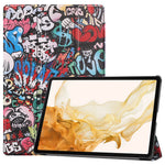 Til Samsung Galaxy Tab S10+ Cover Mønstertryk Læder Stand Tablet Cover