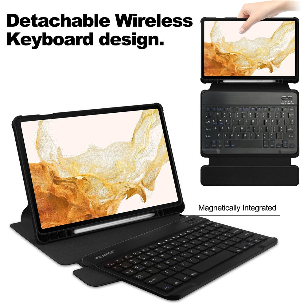 For Samsung Galaxy Tab S10 Plus Case 360 Degree Rotary Stand PU Leather+Acrylic Tablet Cover (Without Keyboard)