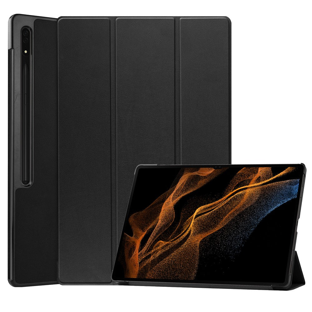 Læderetui til Samsung Galaxy Tab S10 Ultra / Tab S9 Ultra / Tab S8 Ultra Stødsikkert Stander Tablet Cover