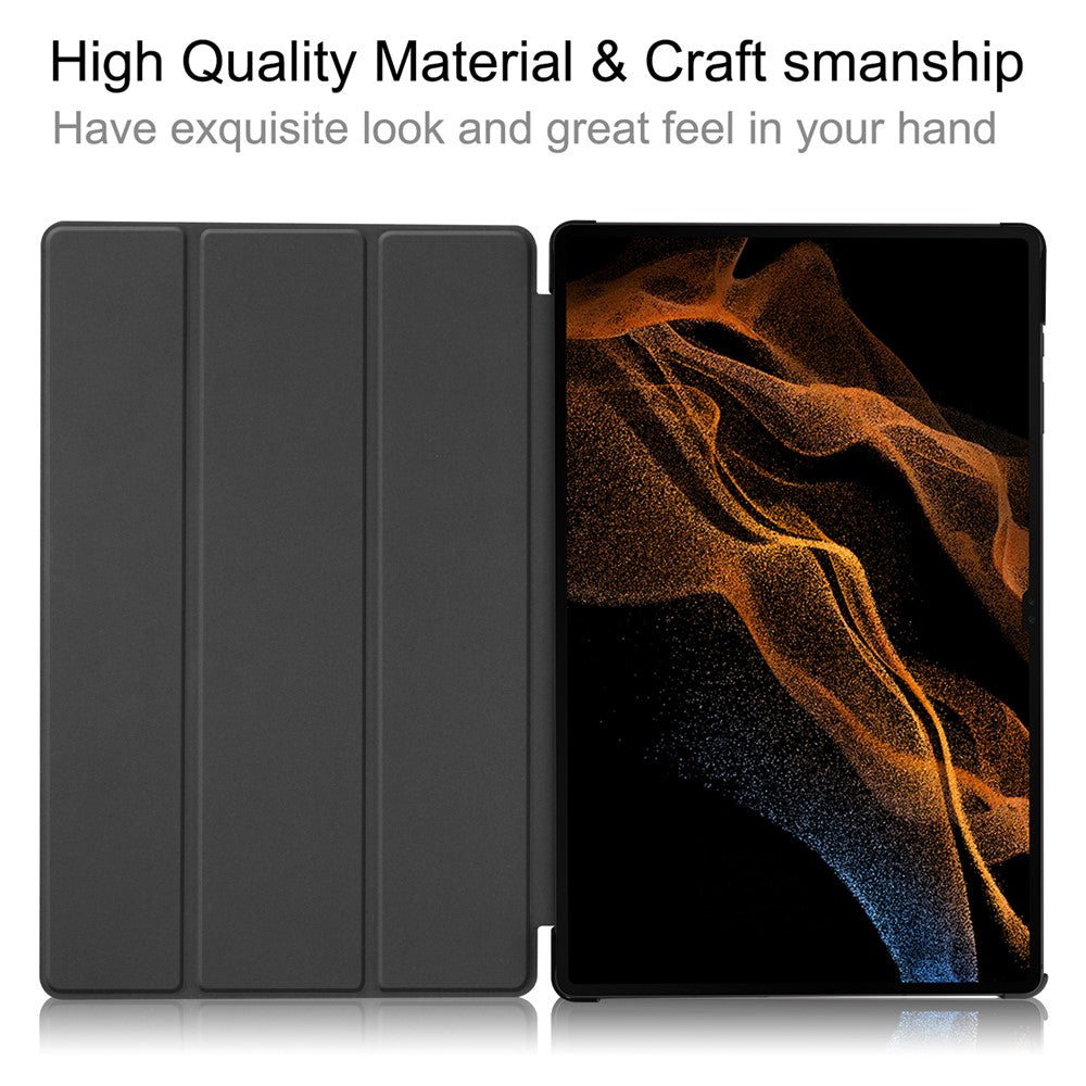 Læderetui til Samsung Galaxy Tab S10 Ultra / Tab S9 Ultra / Tab S8 Ultra Stødsikkert Stander Tablet Cover
