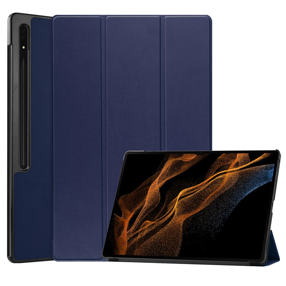 Læderetui til Samsung Galaxy Tab S10 Ultra / Tab S9 Ultra / Tab S8 Ultra Stødsikkert Stander Tablet Cover