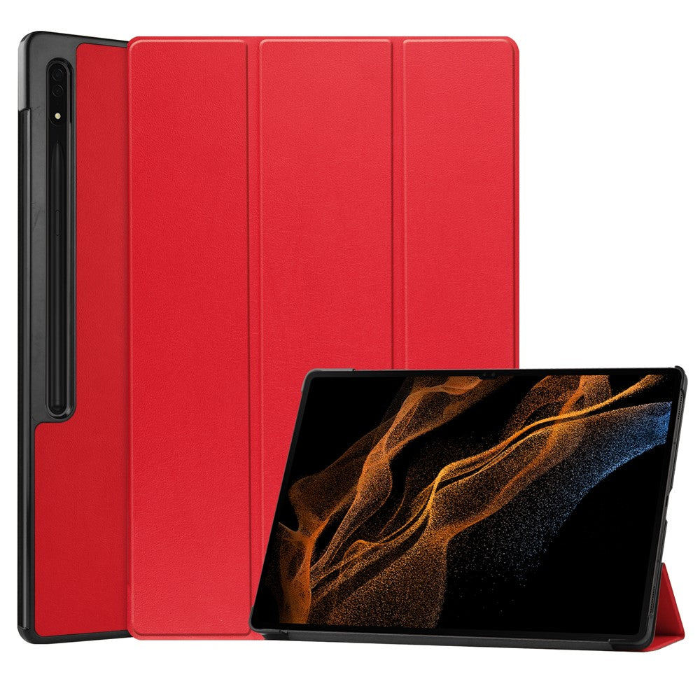 Læderetui til Samsung Galaxy Tab S10 Ultra / Tab S9 Ultra / Tab S8 Ultra Stødsikkert Stander Tablet Cover