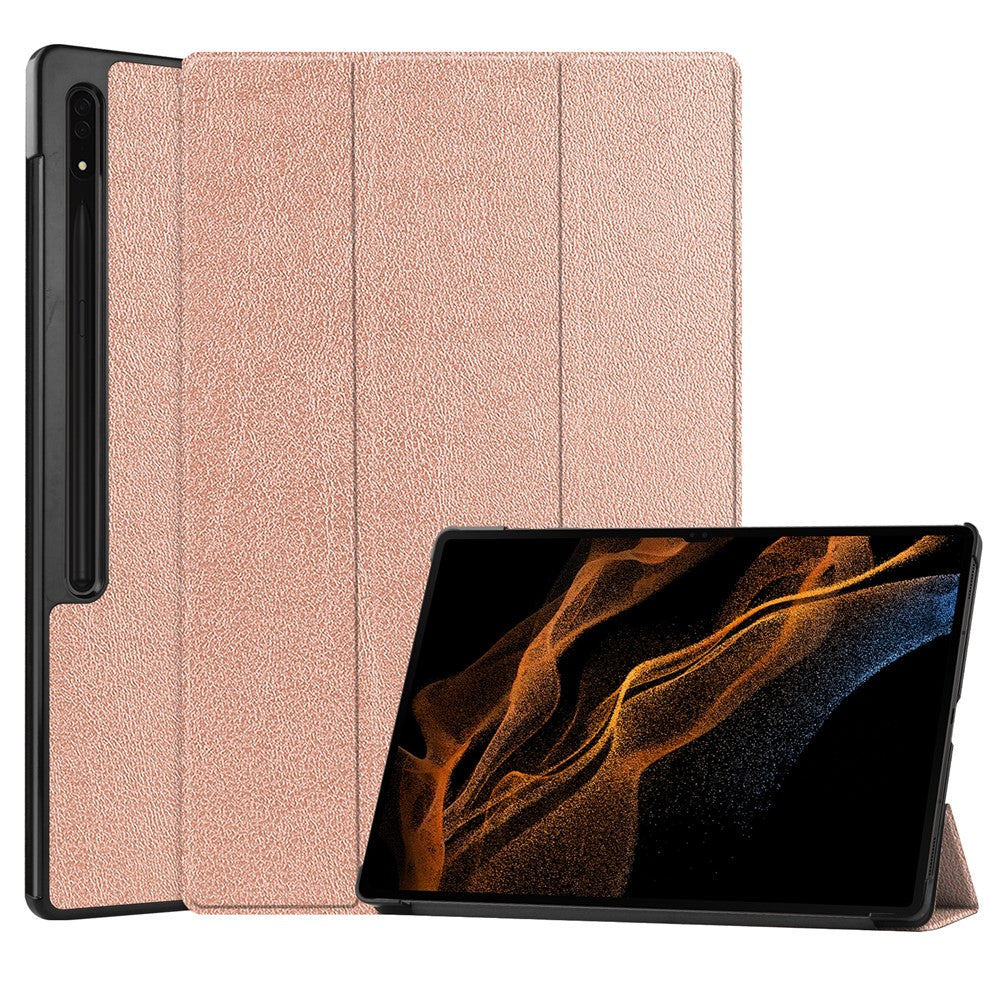 Læderetui til Samsung Galaxy Tab S10 Ultra / Tab S9 Ultra / Tab S8 Ultra Stødsikkert Stander Tablet Cover