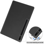 Til Samsung Galaxy Tab S10 Ultra Stand Cover Stødabsorberende Læder Tablet Cover med Penneholder