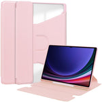 For Samsung Galaxy Tab S10 Ultra Case 360 Degree Rotary Stand PU Leather+Acrylic Tablet Cover (Without Keyboard)