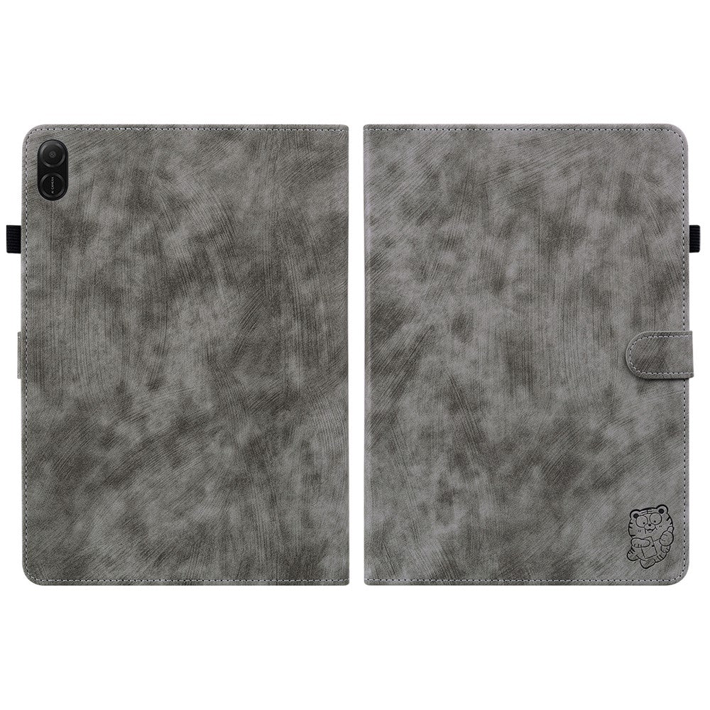 For Honor Pad X8b / Pad X8a Cases Tiger Imprint Anti-Scratch PU Leather Tablet Cover