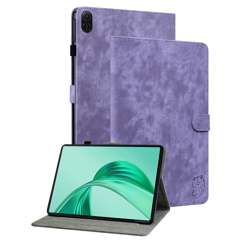 For Honor Pad X8b / Pad X8a Cases Tiger Imprint Anti-Scratch PU Leather Tablet Cover