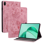 For Honor Pad X8b / Pad X8a Case Card Holder Anti-Scratch Leather Cover Rose Flower Imprint