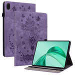 For Honor Pad X8b / Pad X8a Case Card Holder Anti-Scratch Leather Cover Rose Flower Imprint