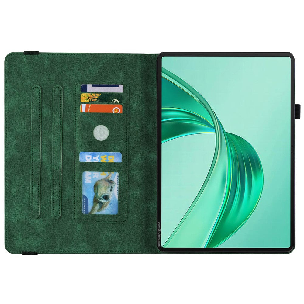 For Honor Pad X8b / Pad X8a Case Butterfly Flower Imprint PU Leather Tablet Cover with Card Slots