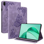 For Honor Pad X8b / Pad X8a Case Butterfly Flower Imprint PU Leather Tablet Cover with Card Slots