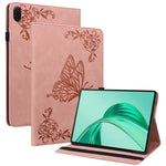 For Honor Pad X8b / Pad X8a Case Butterfly Flower Imprint PU Leather Tablet Cover with Card Slots