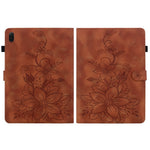 For Honor Pad X8b / Pad X8a Case Lily Flower Imprint Card Slots Leather Tablet Cover