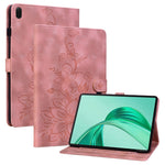 For Honor Pad X8b / Pad X8a Case Lily Flower Imprint Card Slots Leather Tablet Cover