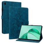 For Honor Pad X8b / Pad X8a Case Lily Flower Imprint Card Slots Leather Tablet Cover