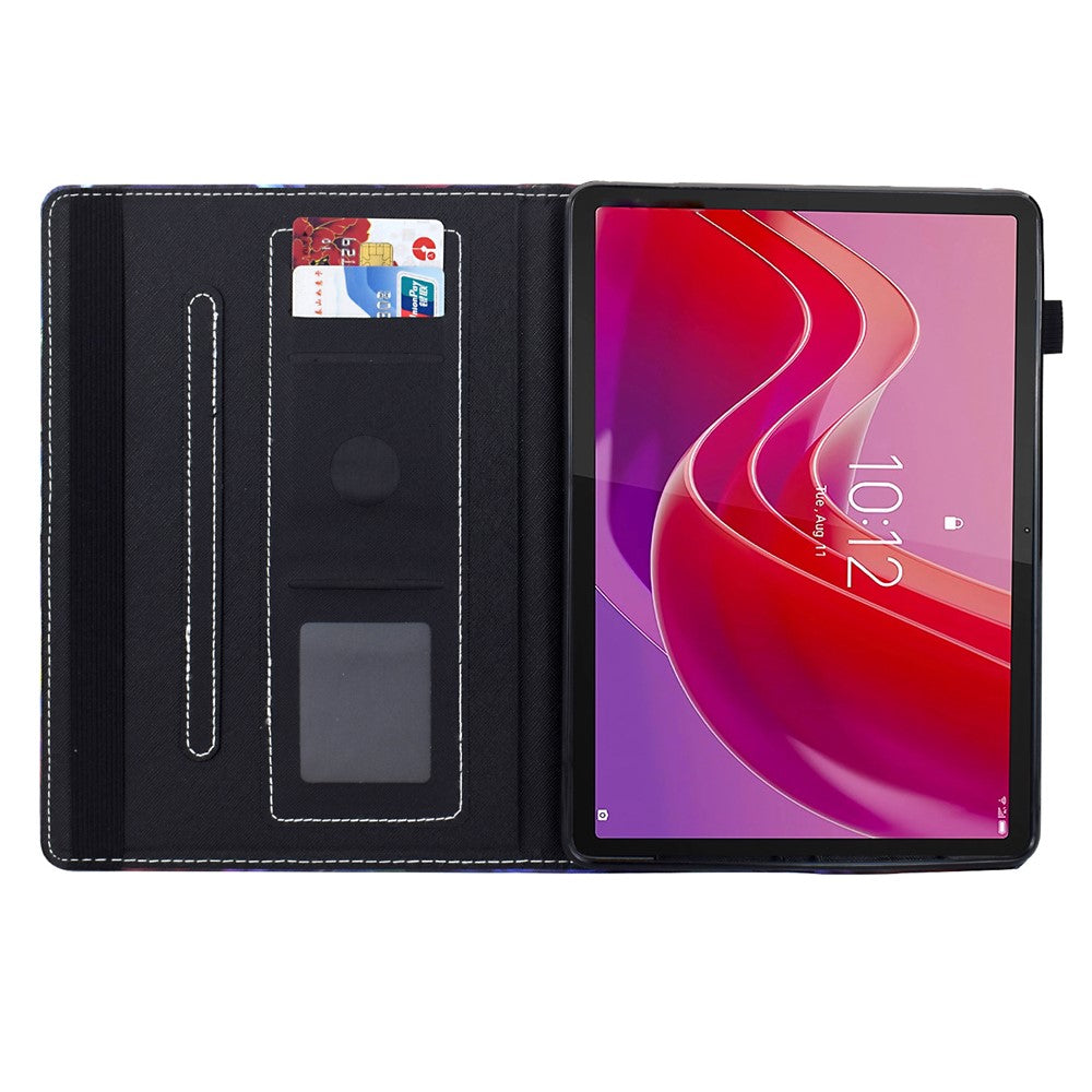 For Lenovo Tab M11 / Xiaoxin Pad 11 2024 Case Pattern Printing Card Holder Leather Tablet Stand Cover