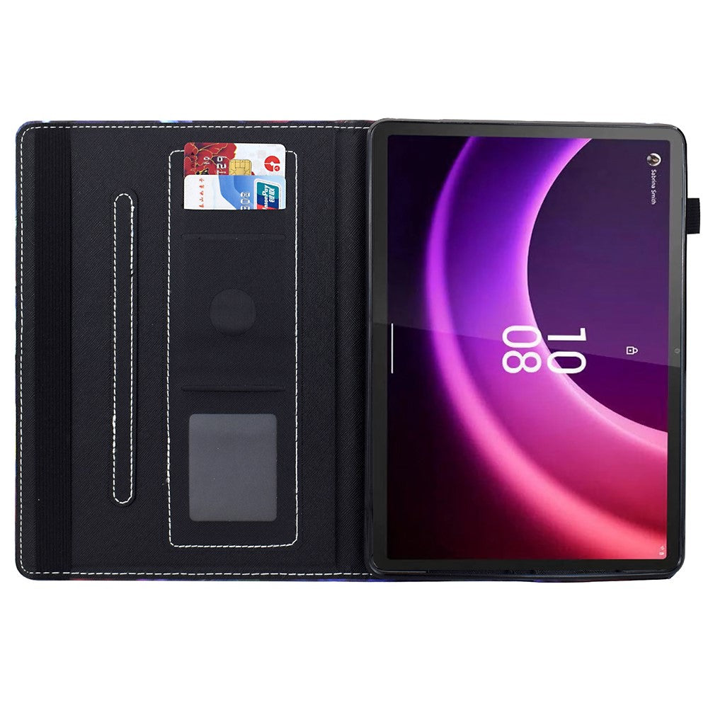 For Lenovo Tab P11 Gen 2 TB-350 / Xiaoxin Pad Plus (2023) Case Pattern Printing Card Holder Leather Tablet Stand Cover