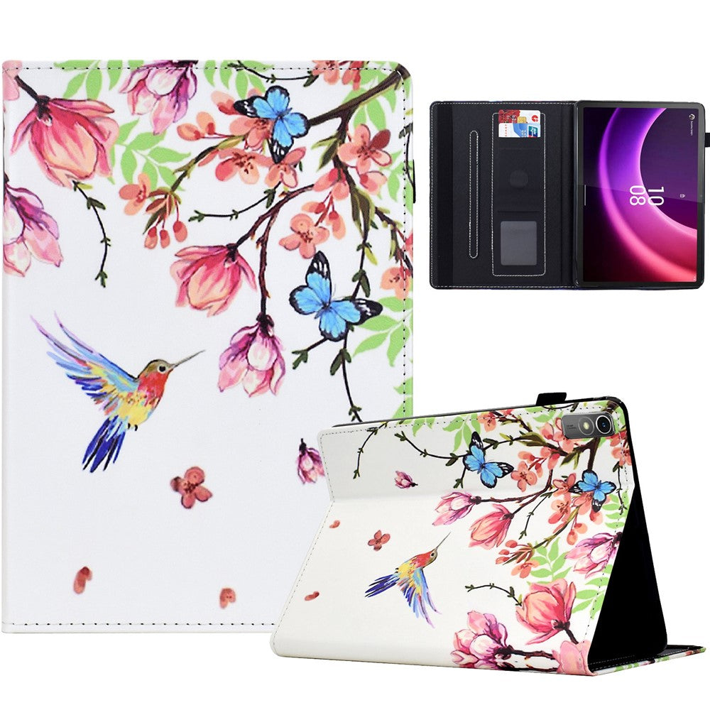 For Lenovo Tab P11 Gen 2 TB-350 / Xiaoxin Pad Plus (2023) Case Pattern Printing Card Holder Leather Tablet Stand Cover