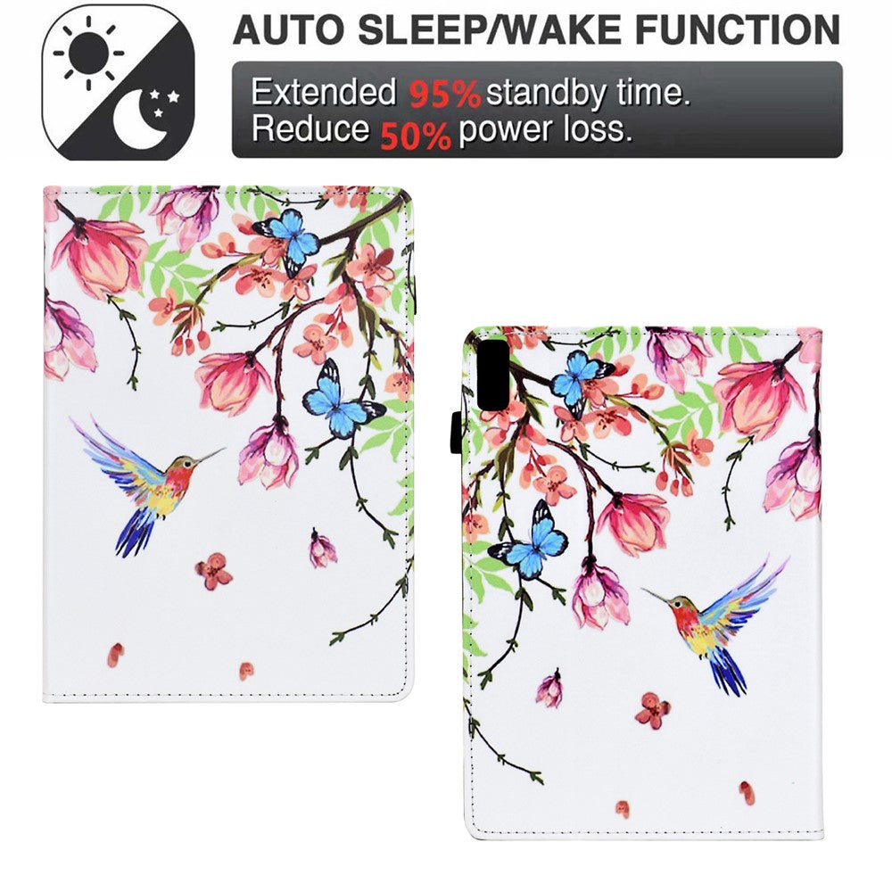 For Lenovo Tab M9 TB-310FU Case Pattern Printing Tablet Cover Shockproof Leather Card Holder Stand Case