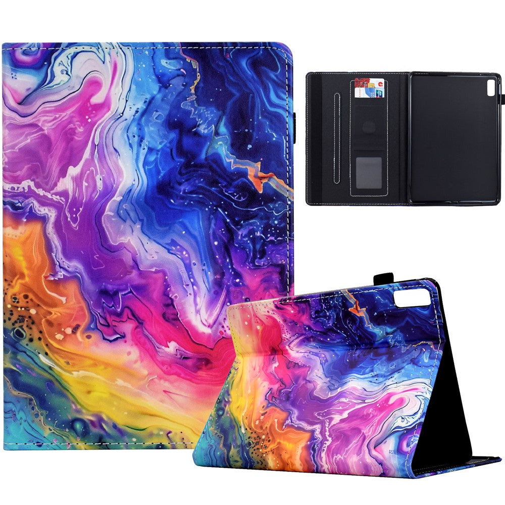 For Lenovo Tab M9 TB-310FU Case Pattern Printing Tablet Cover Shockproof Leather Card Holder Stand Case