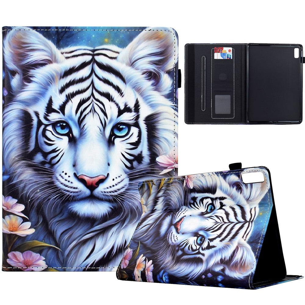 For Lenovo Tab M9 TB-310FU Case Pattern Printing Tablet Cover Shockproof Leather Card Holder Stand Case