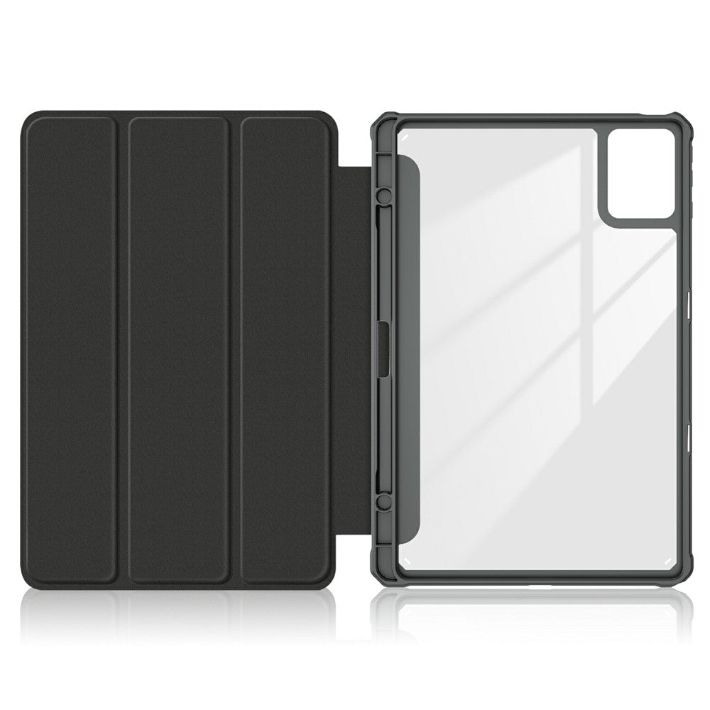 For Lenovo Tab K11 Plus TB230XC Case Auto Sleep / Wake PU Leather Flip Tablet Cover Triple-Fold Stand