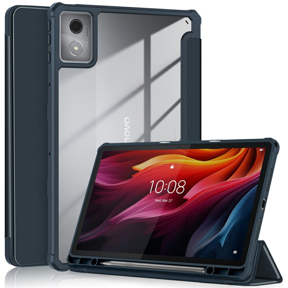 For Lenovo Tab K11 Plus TB230XC Case Auto Sleep / Wake PU Leather Flip Tablet Cover Triple-Fold Stand