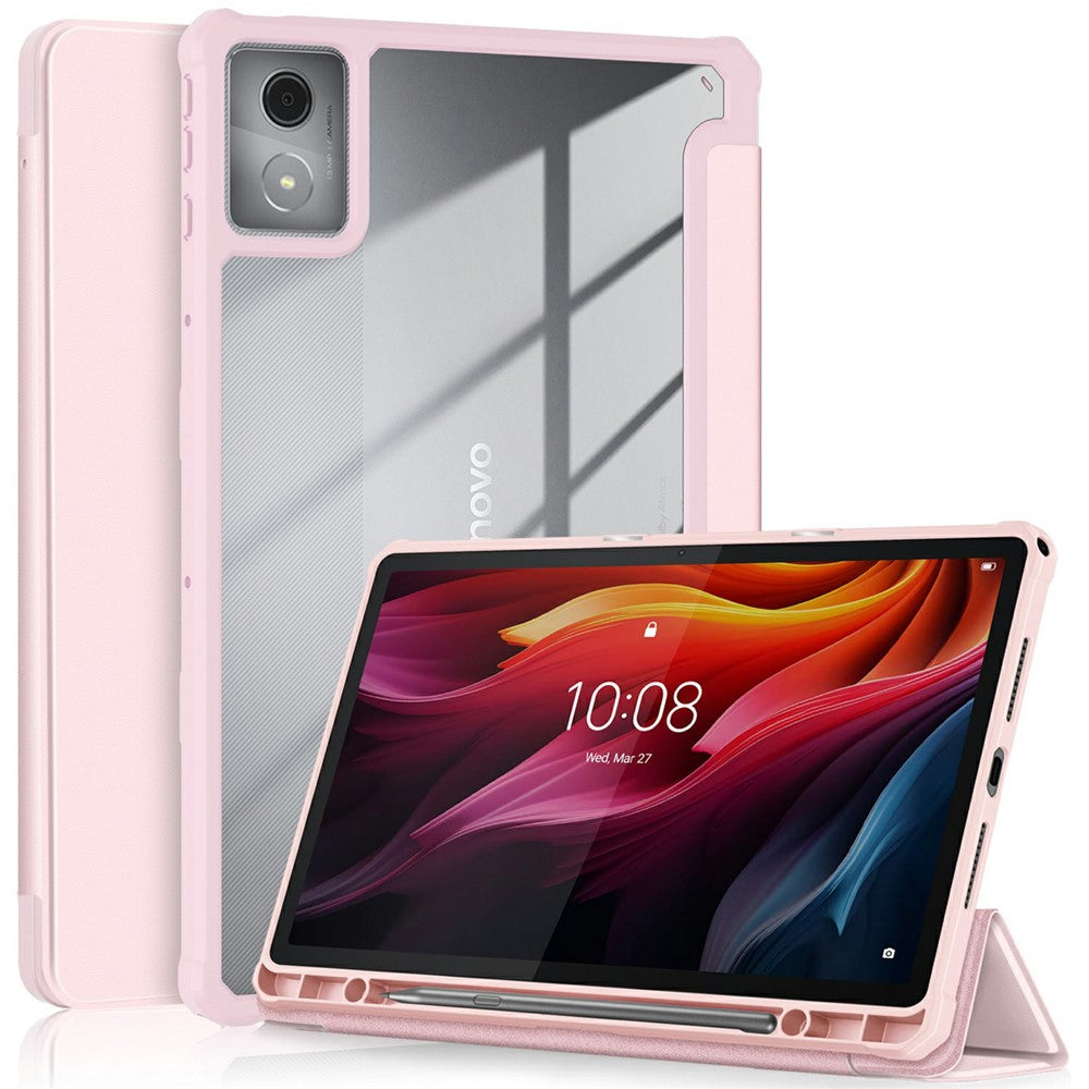 For Lenovo Tab K11 Plus TB230XC Case Auto Sleep / Wake PU Leather Flip Tablet Cover Triple-Fold Stand