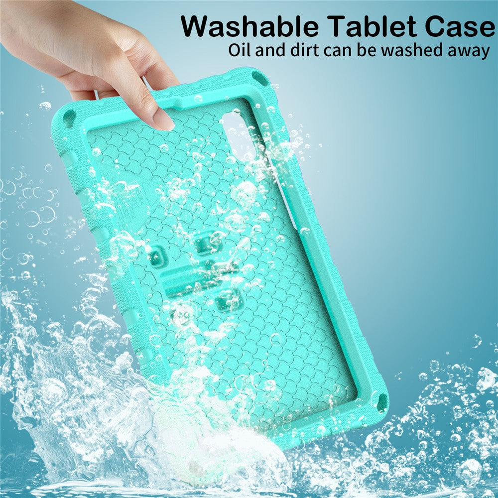 For Lenovo Tab M9 TB-310FU Case Butterfly Kickstand EVA Tablet Cover with Shoulder Strap