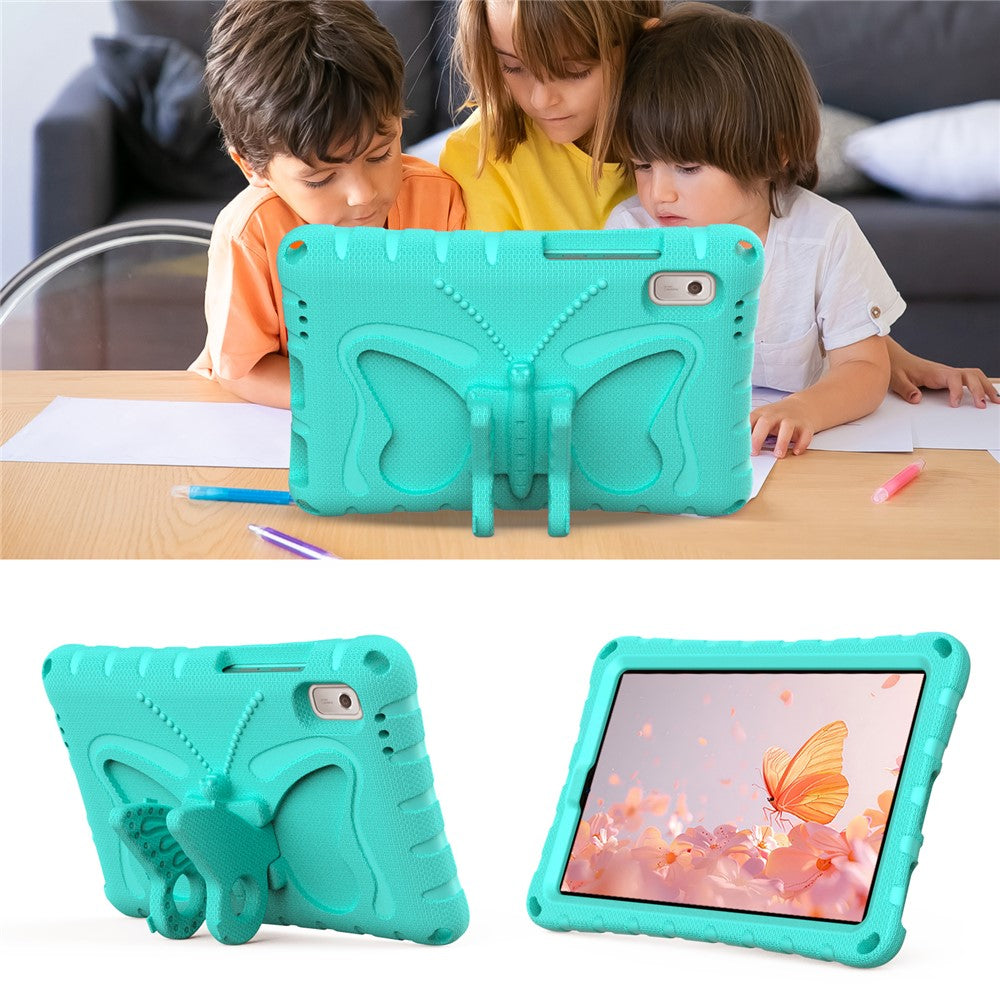 For Lenovo Tab M9 TB-310FU Case Butterfly Kickstand EVA Tablet Cover with Shoulder Strap