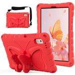 For Lenovo Tab M9 TB-310FU Case Butterfly Kickstand EVA Tablet Cover with Shoulder Strap