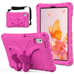 For Lenovo Tab M9 TB-310FU Case Butterfly Kickstand EVA Tablet Cover with Shoulder Strap