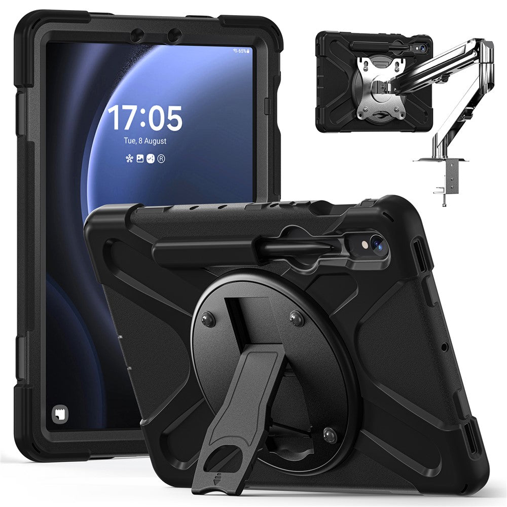 For Samsung Galaxy Tab S10 Lite / S10 FE / S9 FE X510 / S9 X710 / S8 X700 / S7 T870 Case Kickstand PC+Silicone Tablet Cover
