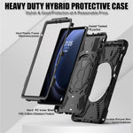 For Samsung Galaxy Tab S10 Lite / S10 FE / S9 FE X510 / S9 X710 / S8 X700 / S7 T870 Case Kickstand PC+Silicone Tablet Cover