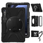 For Samsung Galaxy Tab S10 Lite / S10 FE / S9 FE X510 / S9 X710 / S8 X700 / S7 T870 Case Kickstand PC+Silicone Tablet Cover