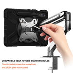 For Samsung Galaxy Tab S10 Lite / S10 FE / S9 FE X510 / S9 X710 / S8 X700 / S7 T870 Case Kickstand PC+Silicone Tablet Cover