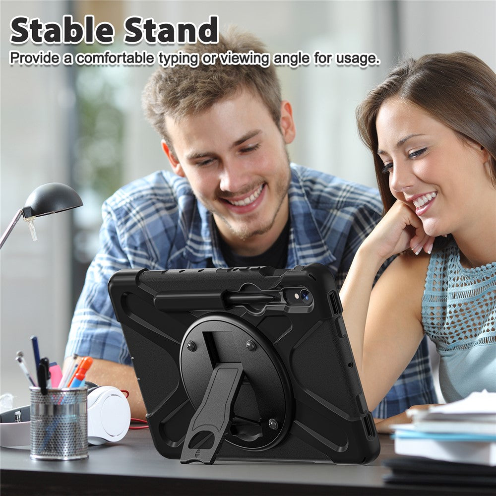 For Samsung Galaxy Tab S10 Lite / S10 FE / S9 FE X510 / S9 X710 / S8 X700 / S7 T870 Case Kickstand PC+Silicone Tablet Cover