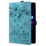 Til Honor Pad X8b / Pad X8a Cover Flip Stand Læder Tablet Etui Kirsebærblomst Kat Påtrykt