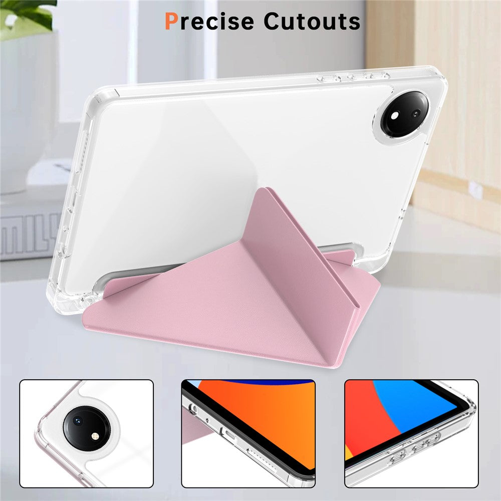 For Xiaomi Redmi Pad SE 4G 8.7 inch Case PU Leather Origami Stand Clear Tablet Cover
