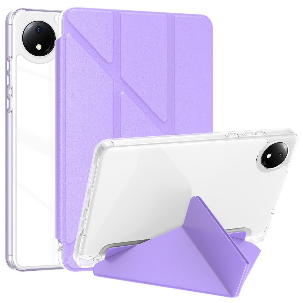 For Xiaomi Redmi Pad SE 4G 8.7 inch Case PU Leather Origami Stand Clear Tablet Cover