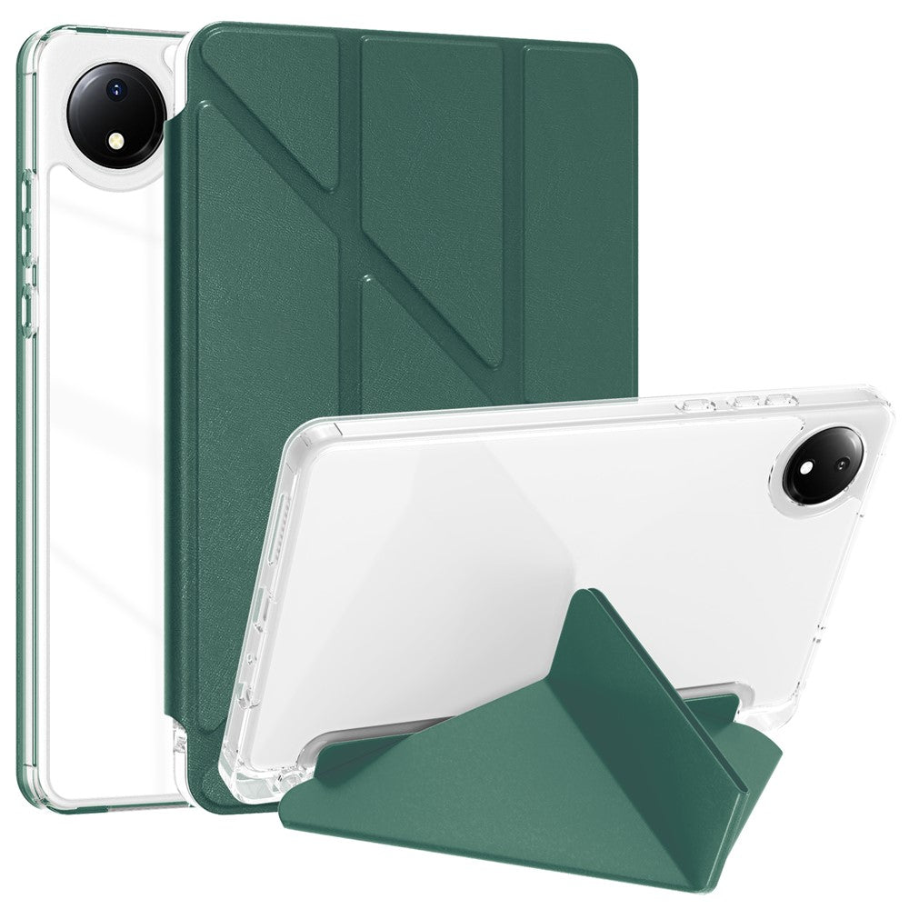 For Xiaomi Redmi Pad SE 4G 8.7 inch Case PU Leather Origami Stand Clear Tablet Cover