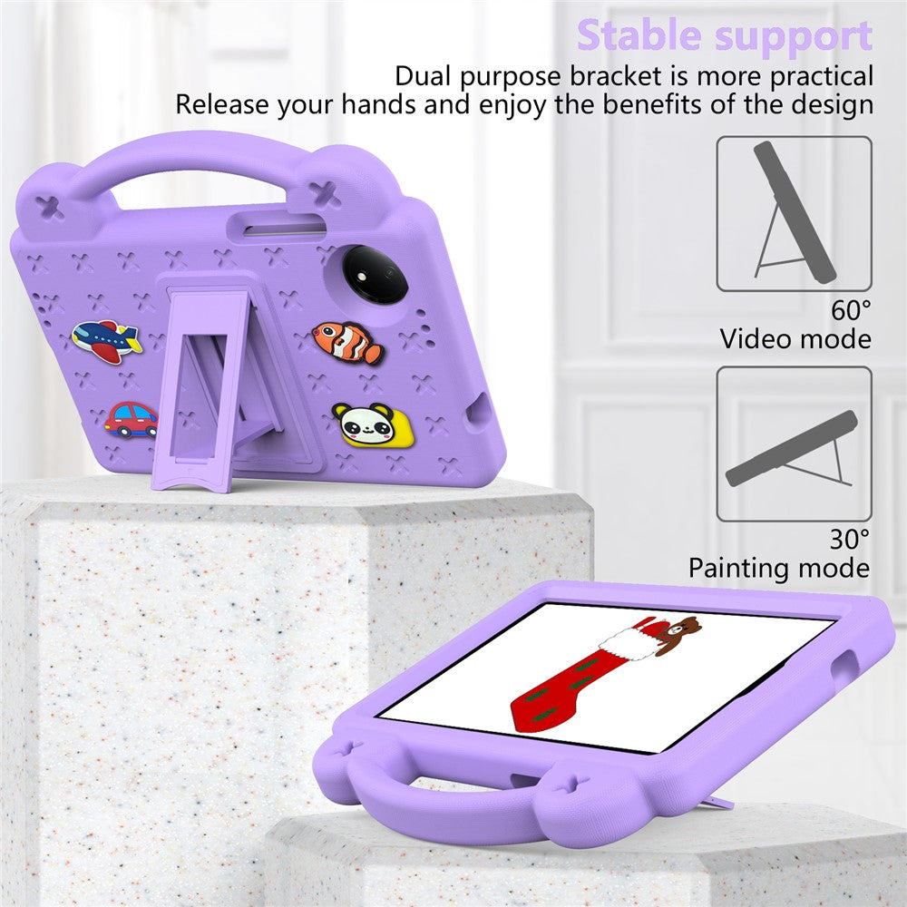 For Xiaomi Redmi Pad SE 4G 8.7 inch Case Kids Cartoon Patterns Hand Grip Kickstand Tablet EVA Cover