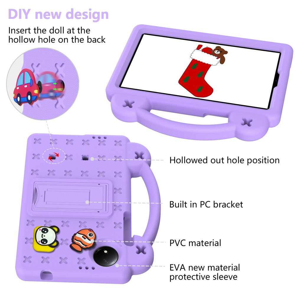 For Xiaomi Redmi Pad SE 4G 8.7 inch Case Kids Cartoon Patterns Hand Grip Kickstand Tablet EVA Cover