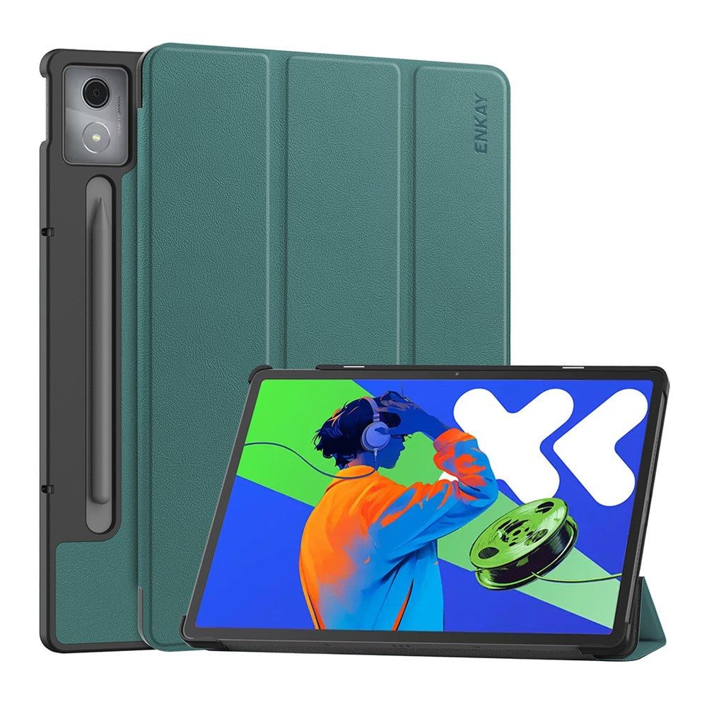 ENKAY HAT PRINCE For Lenovo Xiaoxin Pad Pro 12.7 (2025) Trifold Stand Cover   PU Leather+PC Tablet Case with Auto Wake / Sleep