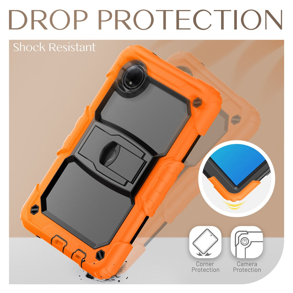 For Xiaomi Redmi Pad SE 4G 8.7 inch Case with Shoulder Strap Kickstand PC+Silicone Tablet Cover