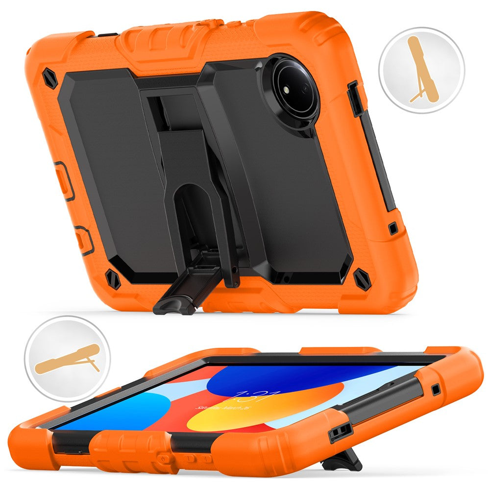 For Xiaomi Redmi Pad SE 4G 8.7 inch Case with Shoulder Strap Kickstand PC+Silicone Tablet Cover