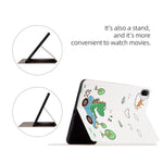 For Xiaomi Pad 5/Pad 5 Pro Scratch Resistant Case with Stand Cartoon Pattern Printed PU Leather Cover Auto Wake/Sleep Tablet Case
